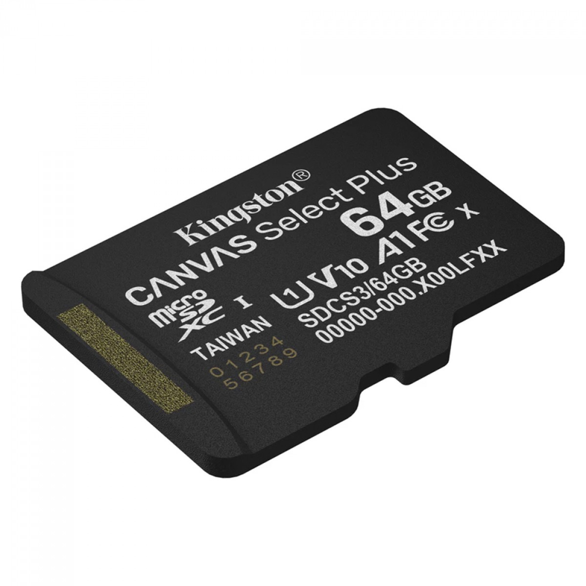 Cartão de Memória Kingston Canvas Select Plus Gen3, MicroSD 64GB, Classe 10, Com Adaptador, SDCS3/64GB