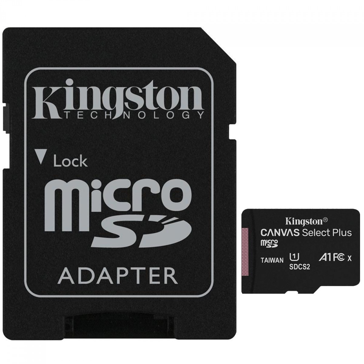 Cartão de Memória Kingston Canvas Select Plus Micro SDXC 128GB, V10, SDCS2/128GB - COM ADAPTADOR