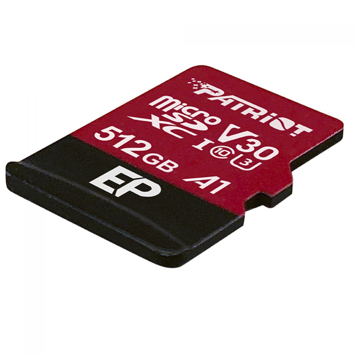 Cartão De Memória Patriot EP Series MicroSDXC, 512GB, UHS-1, V30 A1, Com Adaptador, PEF512GEP31MCX