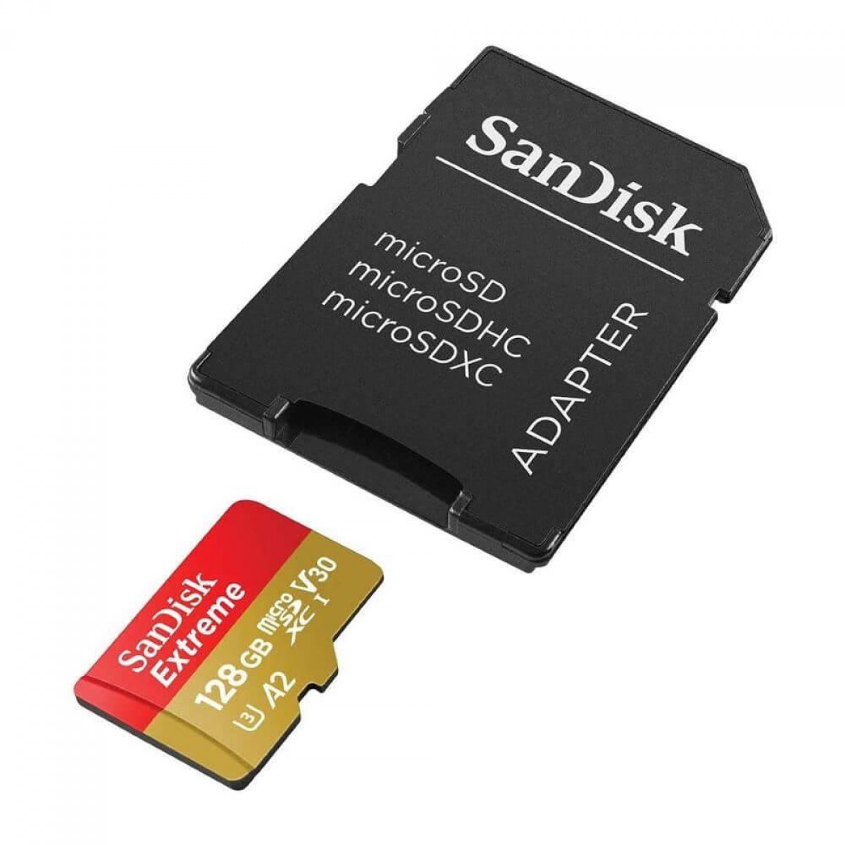 Cartão De Memória SanDisk Extreme MicroSDXC UHS-I, 128GB, 160MBs, Class 10, Com Adaptador, SDSQXA1-128G-GN6AA