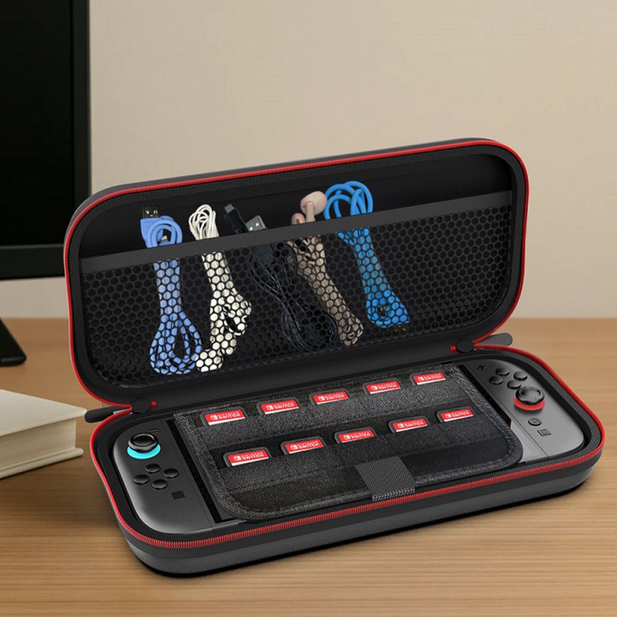 Case de Transporte Ipega Para Nintendo Switch 2, Com Espaços de Acessórios, Resistente, Preto, PG-2193P