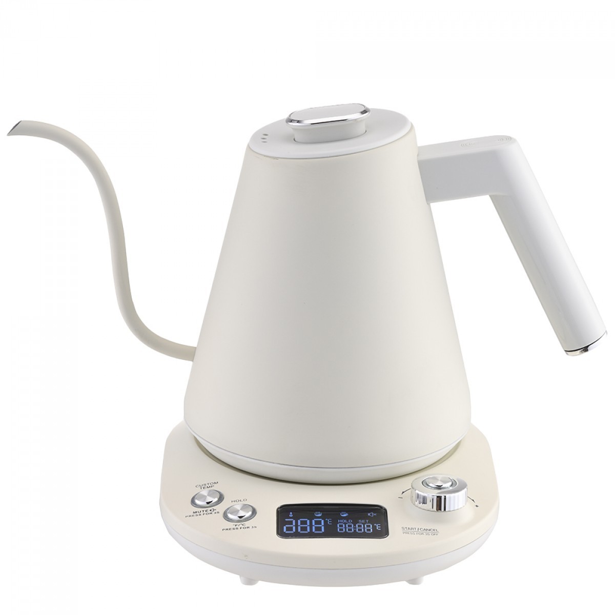 Chaleira Elétrica Pro Home Classic, Com Tela LCD e Controle de Temperatura, 1L, 900W, 220V, Branca, PH-EK-CL1L900WWN