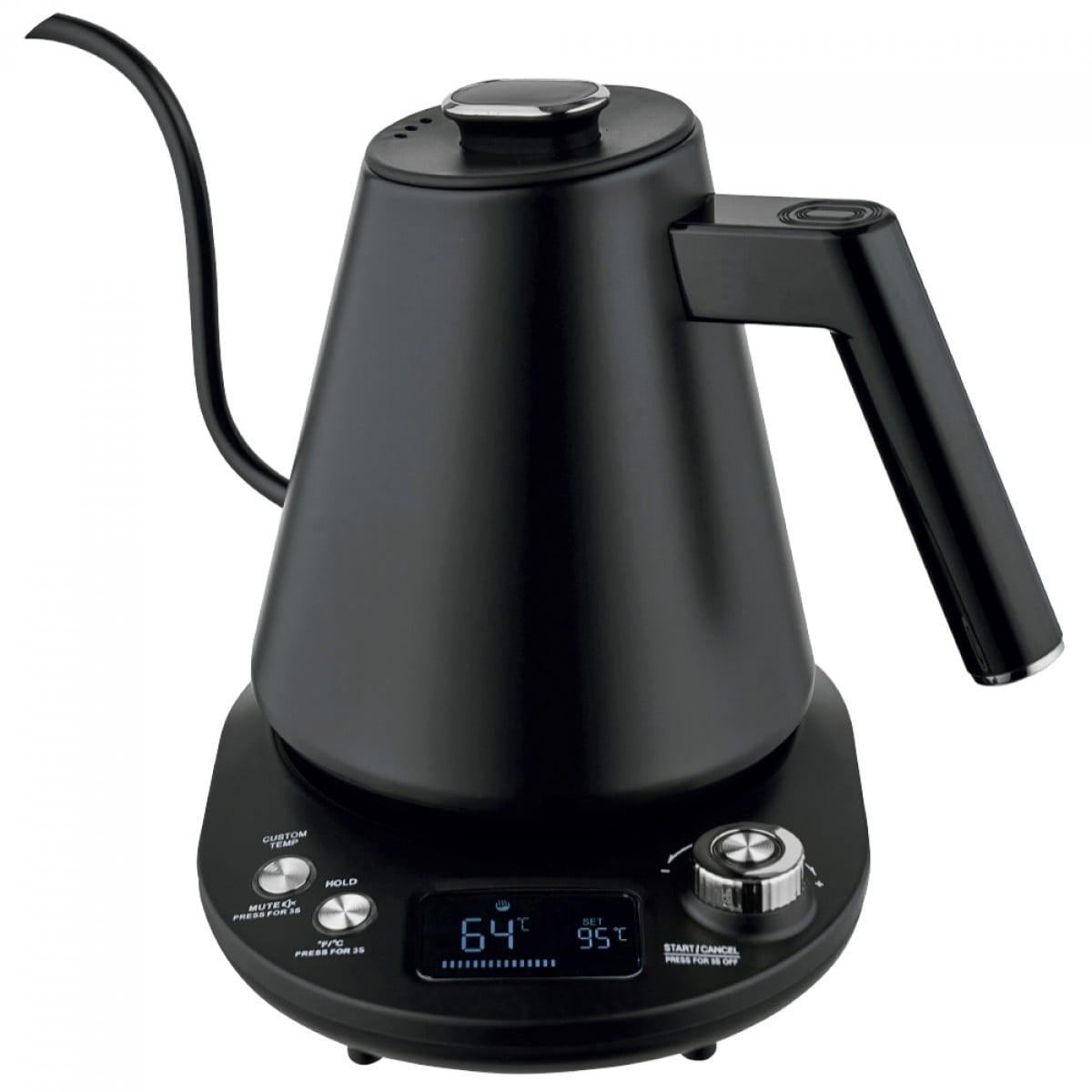 Chaleira Elétrica Pro Home Classic, Com Tela LCD e Controle de Temperatura, 1L, 900W, 220V, Preta, PH-EK-CL1L900WBN