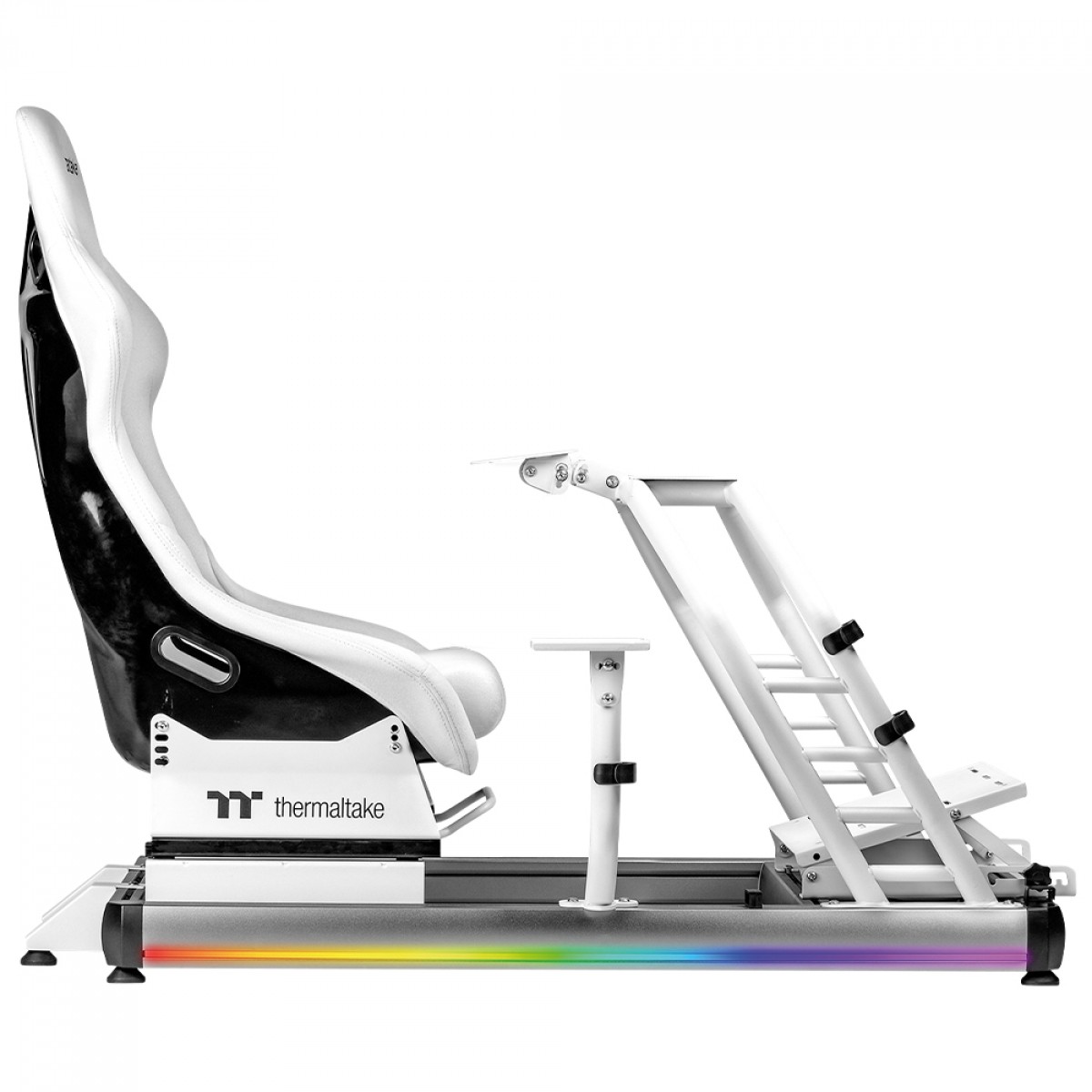 Cockpit Para Simulador Thermaltake GR500 Racing Simulator, RGB, Com Cadeira, Suporte de Pedais/Volante/Câmbio, Branco, GSC-R50-CPASWH-01