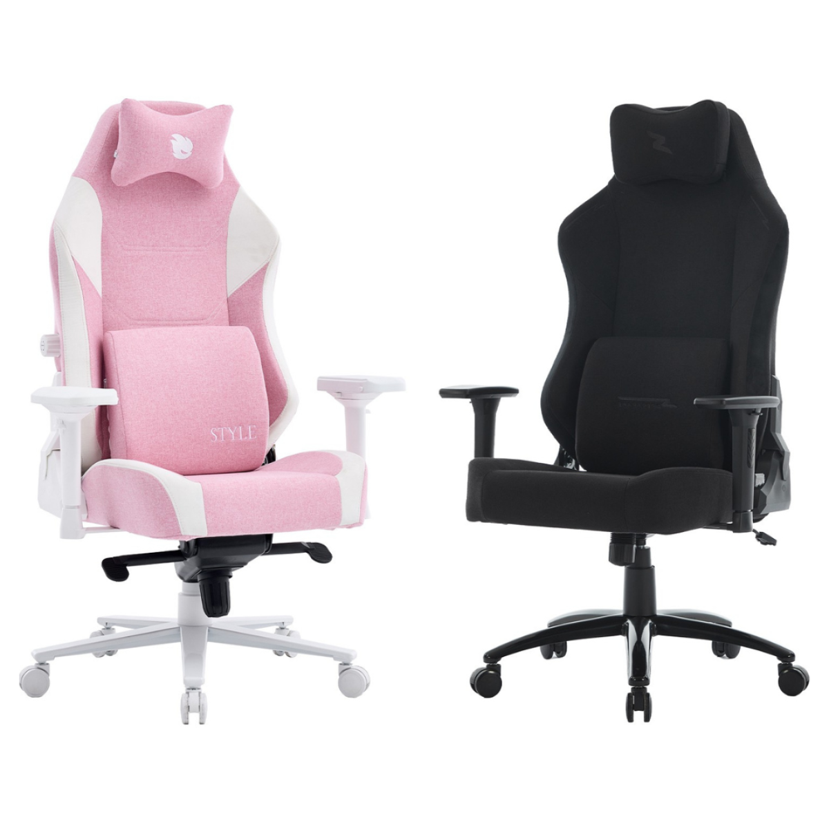 Combo DUO, Cadeiras Gamer SuperFrame Atlas Preta + Terabyte New Style Rosa e Branca
