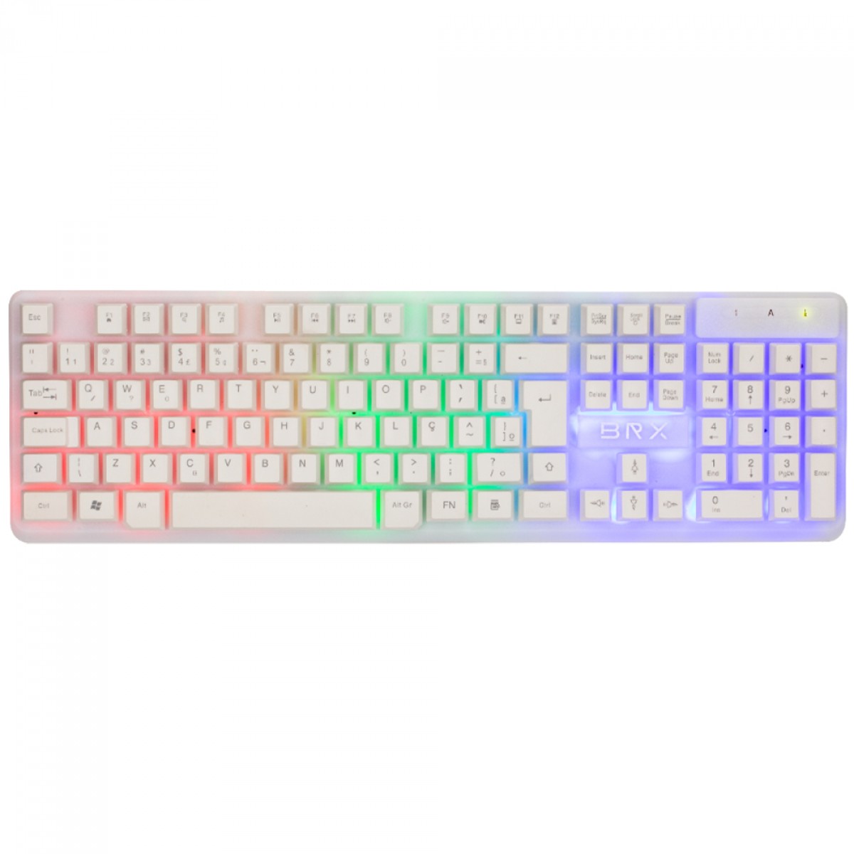 Combo Gamer BRX 4 em 1, Teclado, Mouse, Headset e Mousepad, Branco, RGB, CB-G593W