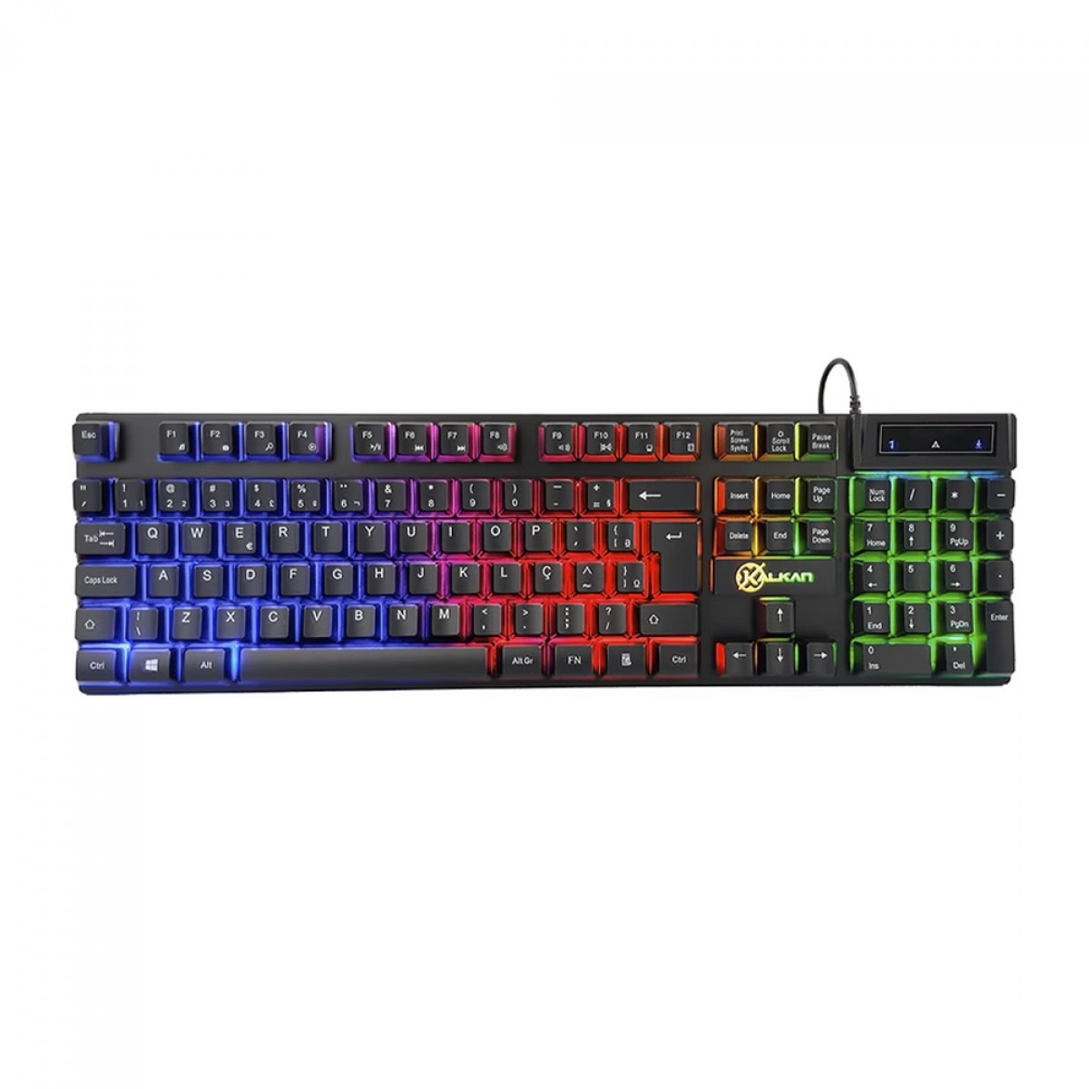 Combo Gamer Kalkan Odin Lite 4 em 1 Rainbow USB | Terabyte