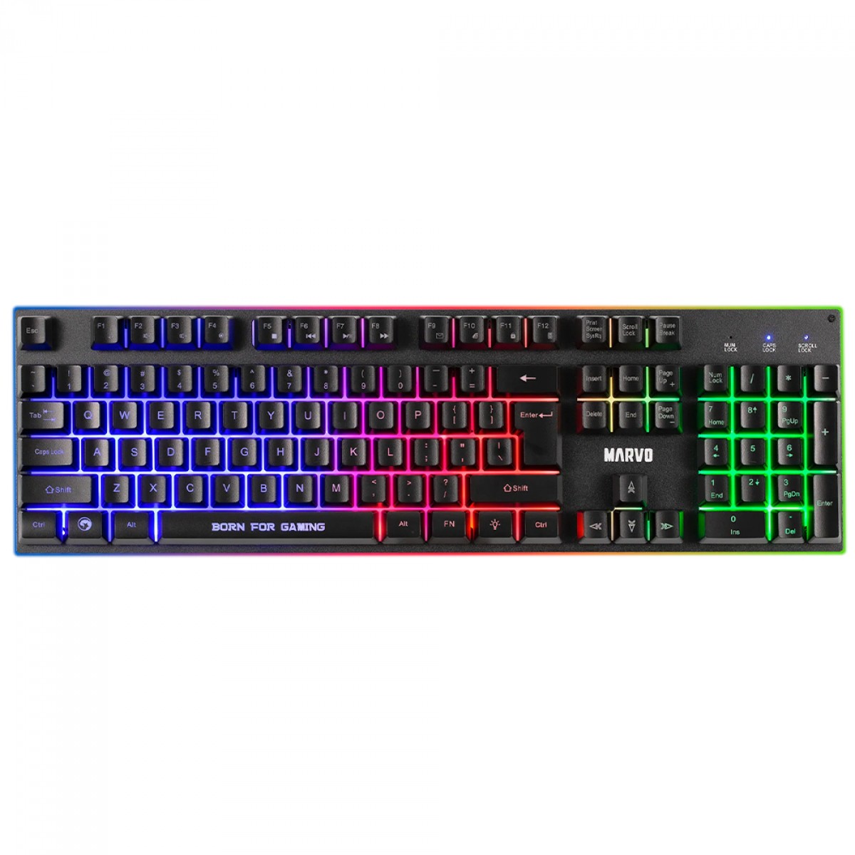 Combo Gamer Marvo CM416 4 em 1, Headset, Teclado, Mouse e Mousepad, RGB, Preto, CM416 EN  