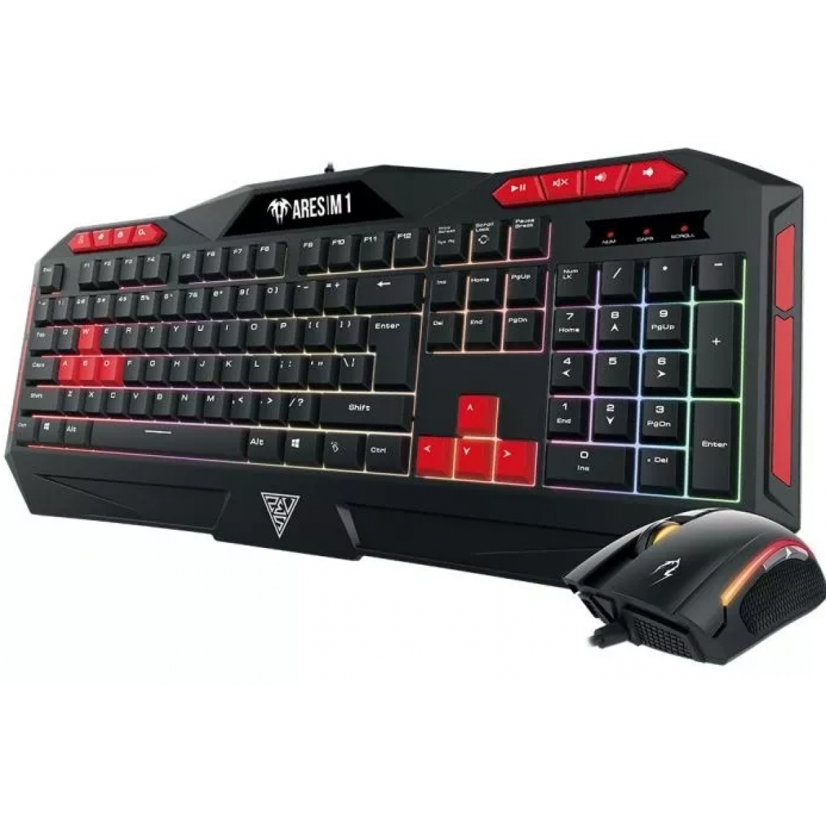 Combo Gamer Teclado e Mouse Gamdias Ares M1 3200DPI