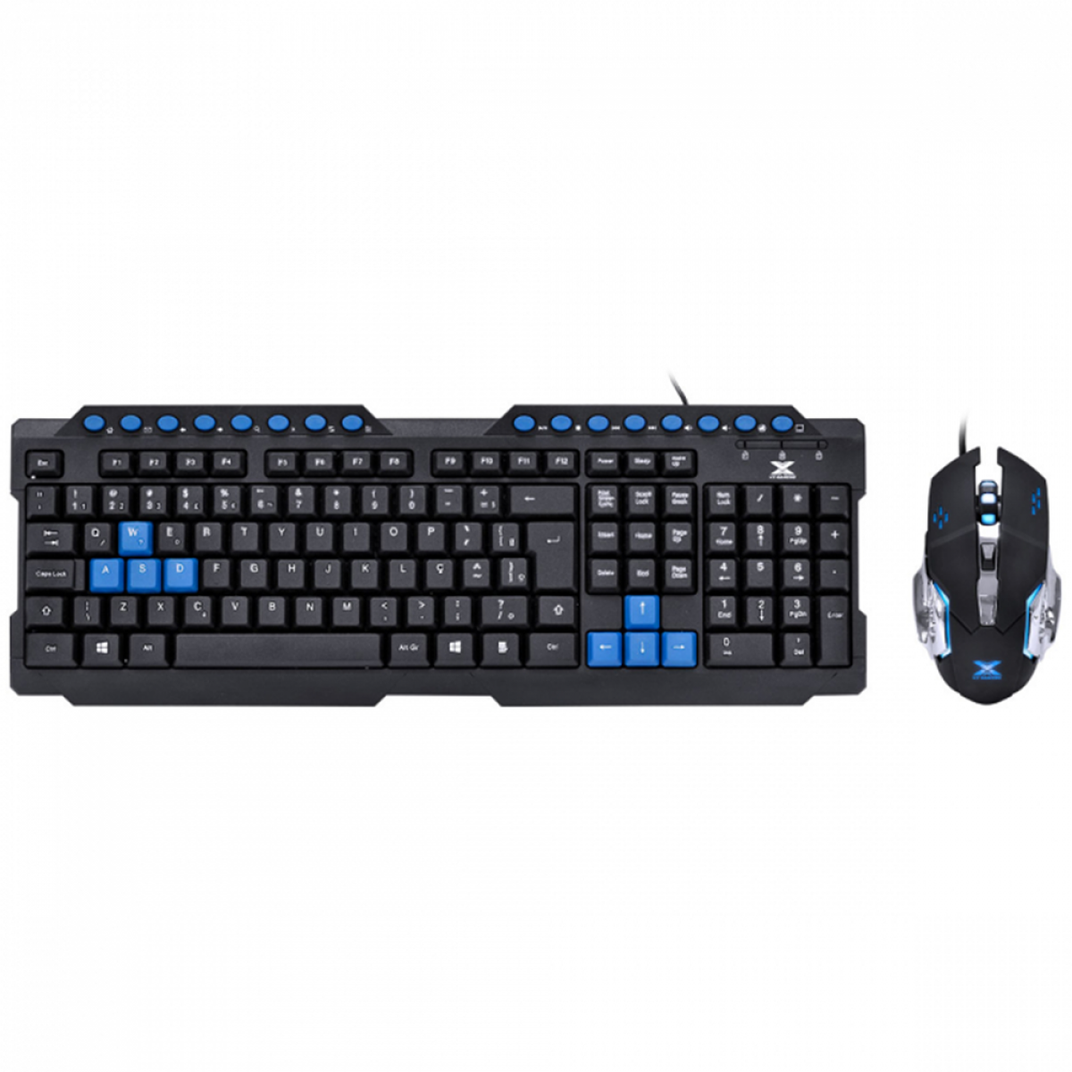 Combo Gamer Vinik Grifo, Teclado e Mouse, USB, 2400DPI, Black, VGC-01A