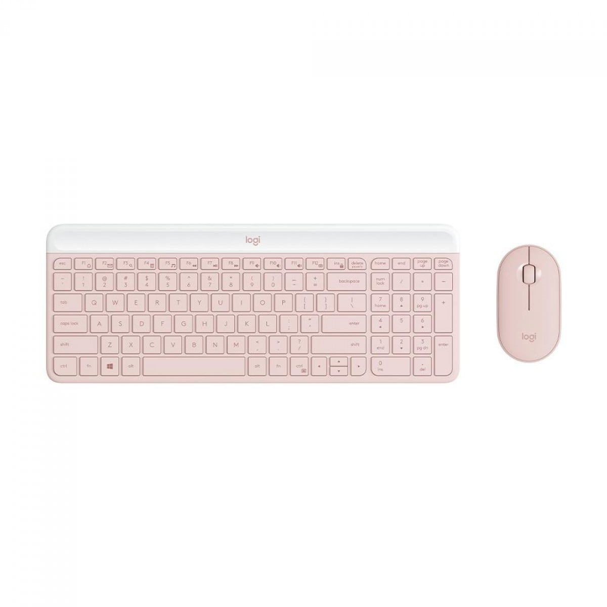 Combo Logitech MK470, Teclado e Mouse Sem Fio, Slim, Rosa, 920-011313