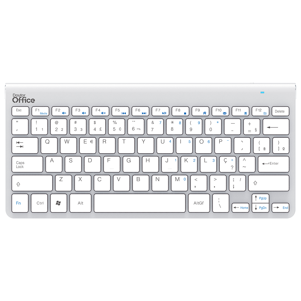 Combo Mouse E Teclado Sem Fio Dr. Office, SDR-0301-W, USB, White