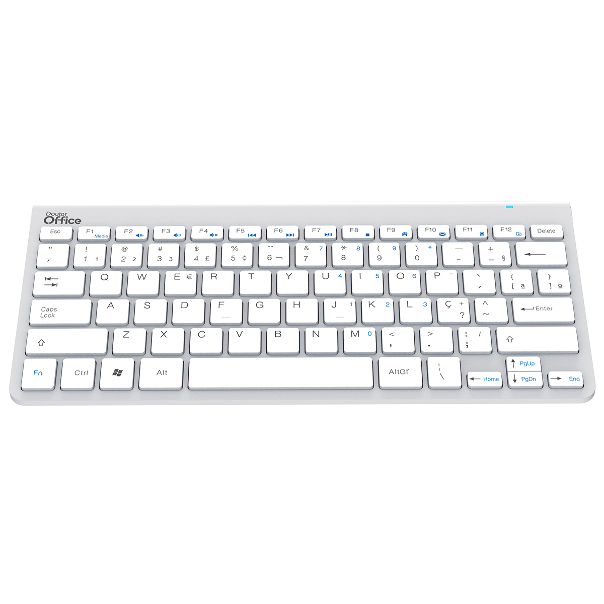 Combo Mouse E Teclado Sem Fio Dr. Office, SDR-0301-W, USB, White
