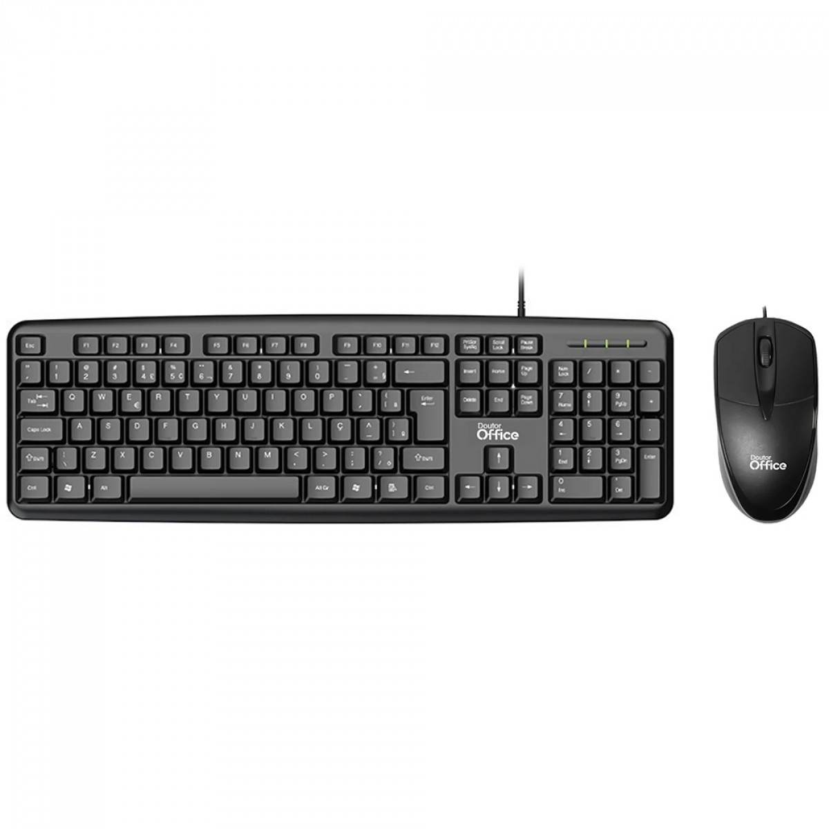 Combo Teclado e Mouse Dr. Office DC100, USB, Preto
