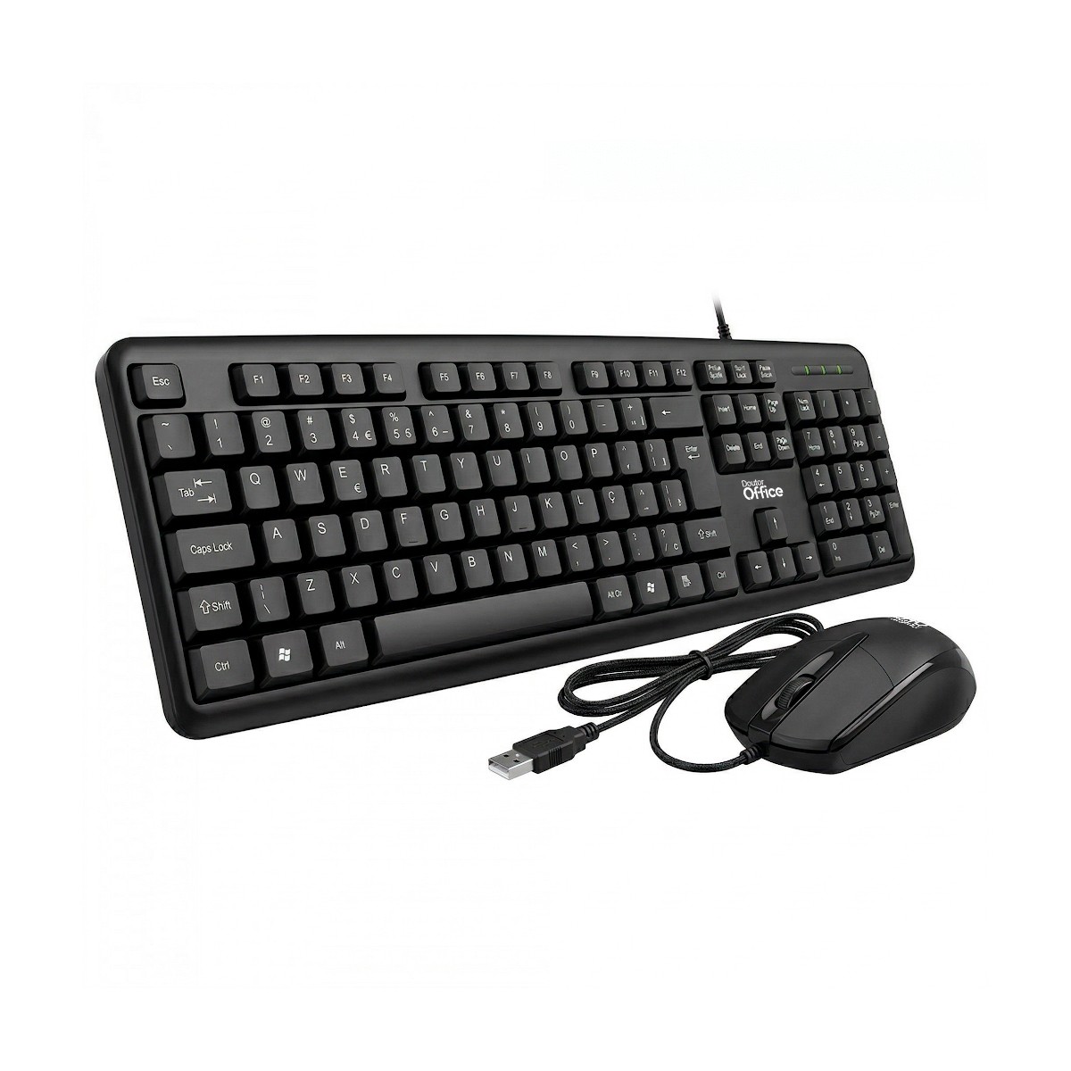 Combo Teclado e Mouse Dr. Office DC100, USB, Preto