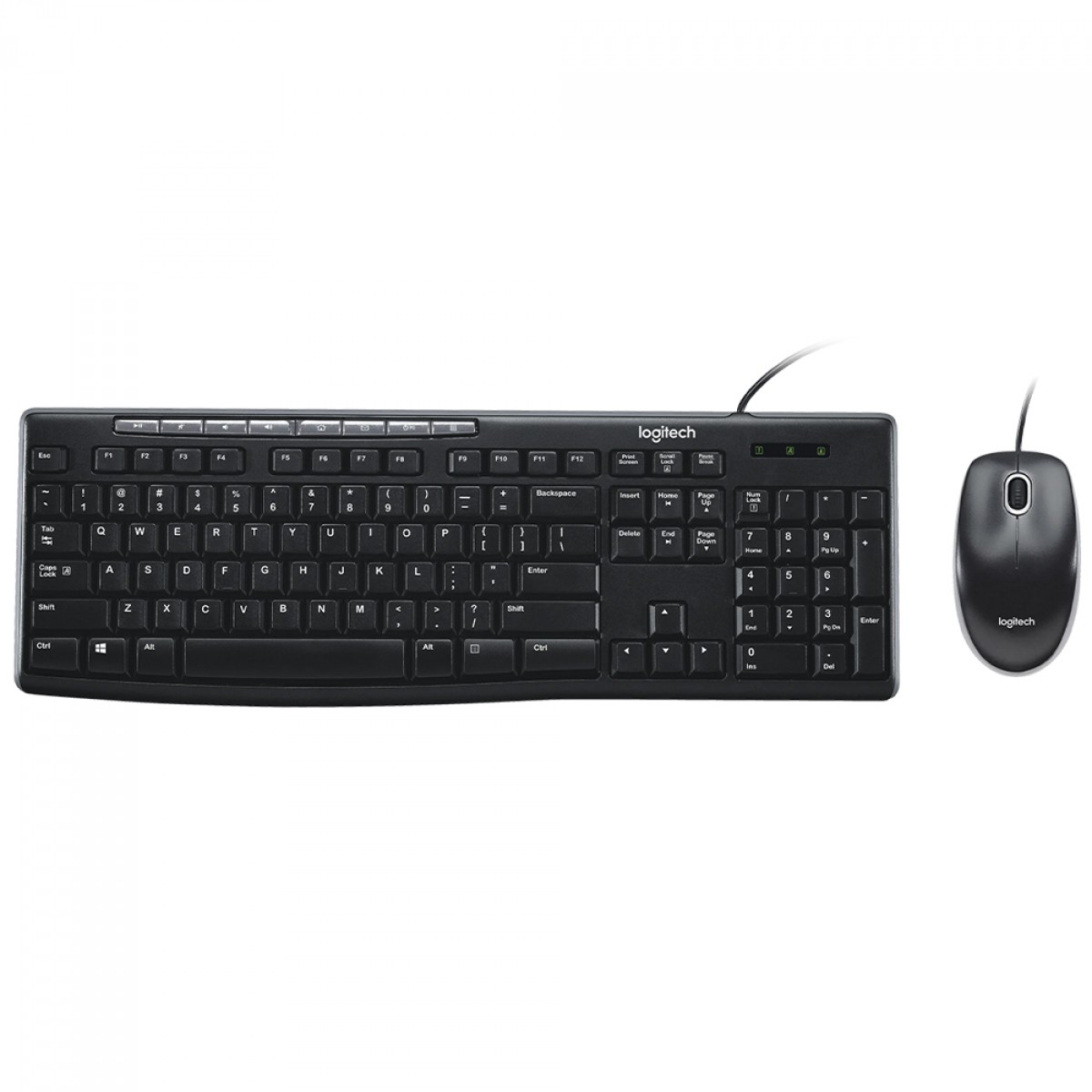Combo Teclado e Mouse Logitech MK200, USB, Preto, 920-002718