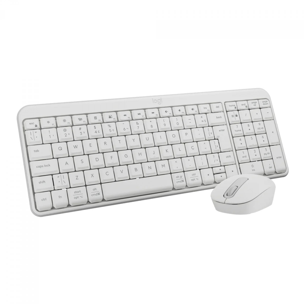 Combo Teclado e Mouse Logitech MK250, ABNT2, Bluetooth, Branco, 920-013517