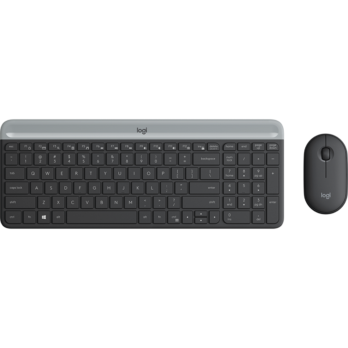Combo Teclado e Mouse Sem fio Logitech MK470, Wireless, Slim, Black 920-009268