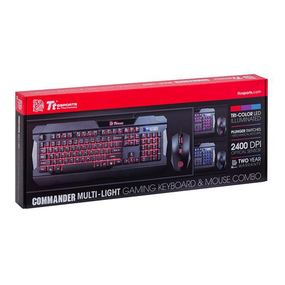 Teclado e Mouse Gamer Thermaltake TT Sports Commander Combo Multi Backlit