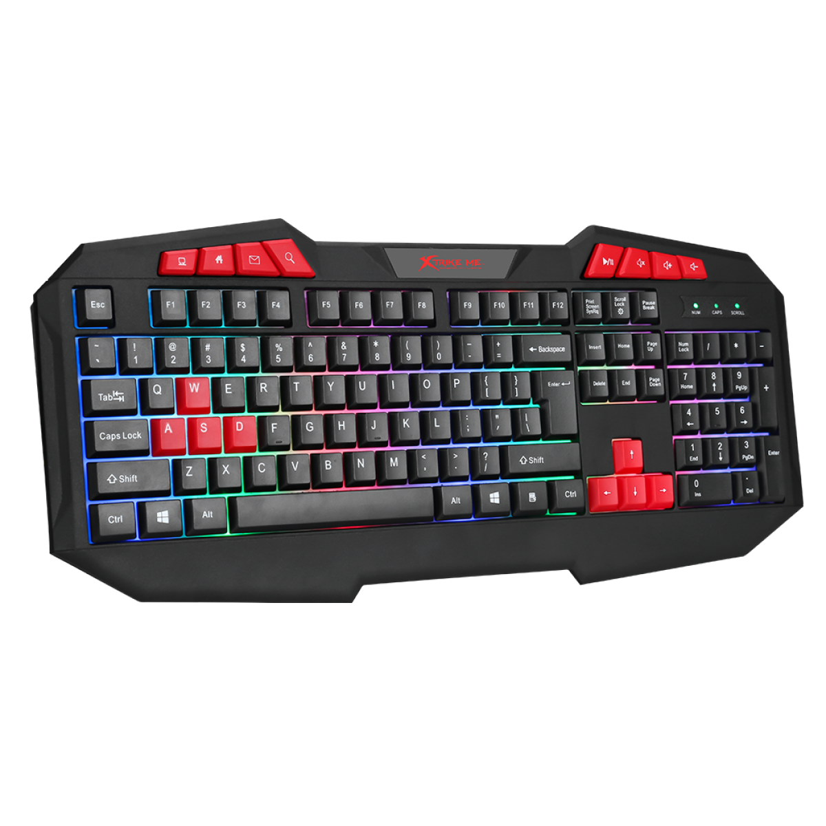 Combo Teclado e Mouse Xtrike-Me, Rainbow, Black, 3200 DPI, 112 Teclas, MK-503KIT
