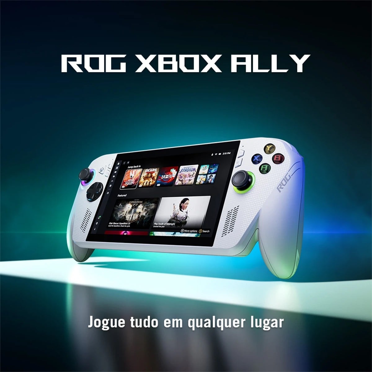 Console Portátil ROG Xbox Ally, AMD Ryzen Z2 A, 16GB, 512GB SSD, Windows 11 Home, 7 Pol Full HD, Branco, 90NV00G1-M00050