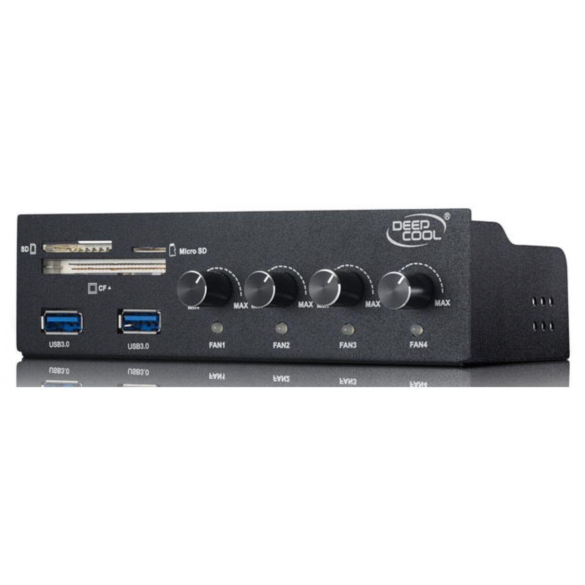 Controlador de Fan Deepcool Rock Master V3.0, com 4 Saídas, Micro SD USB 3.0, DP-FC4F2USD-RMTV3