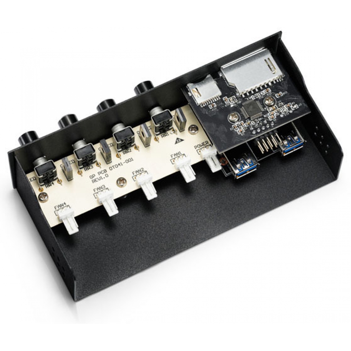Controlador de Fan Deepcool Rock Master V3.0, com 4 Saídas, Micro SD USB 3.0, DP-FC4F2USD-RMTV3