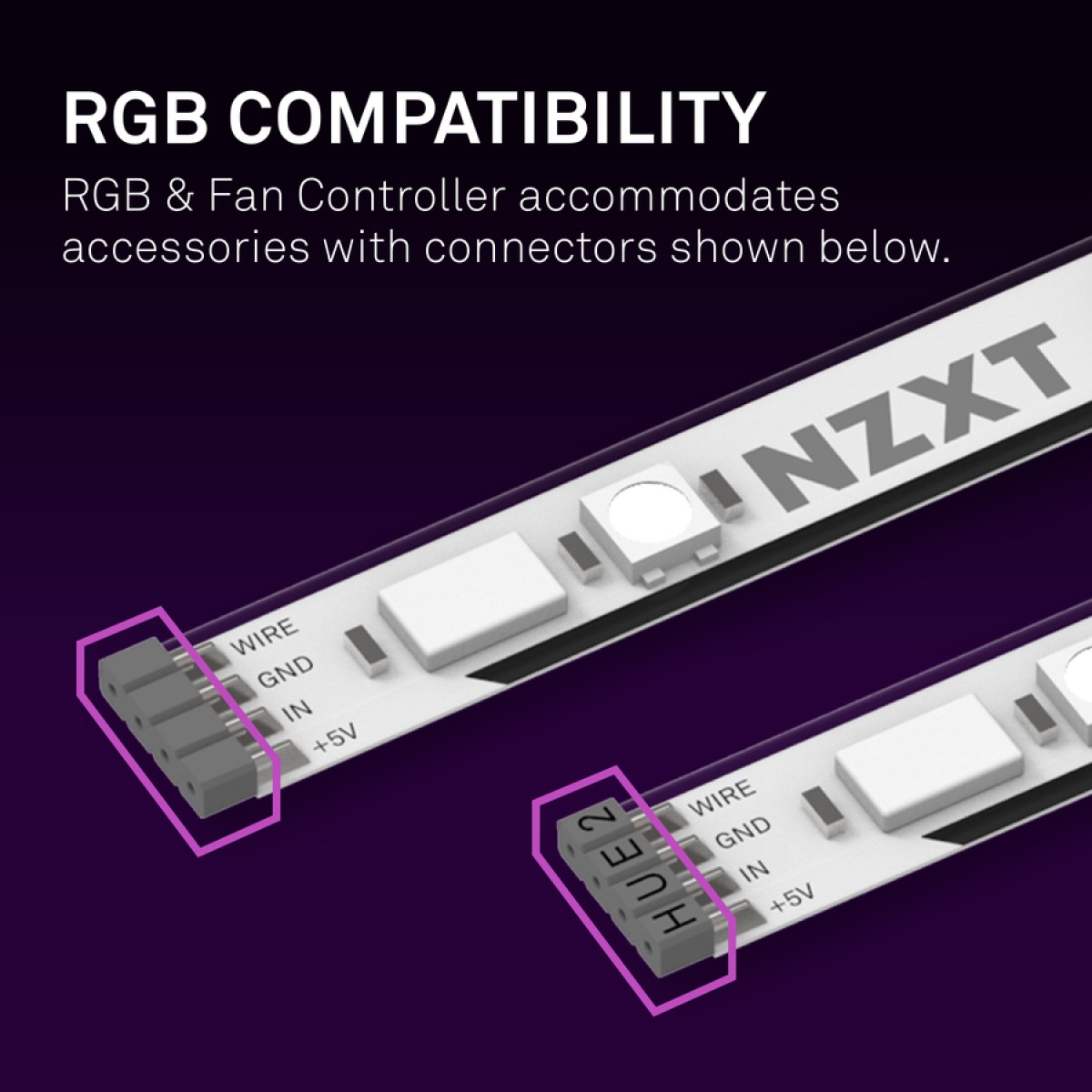 Controlador RGB e Fan NZXT, 3 Fans e 2 LEDs, AC-2RGBC-B1 