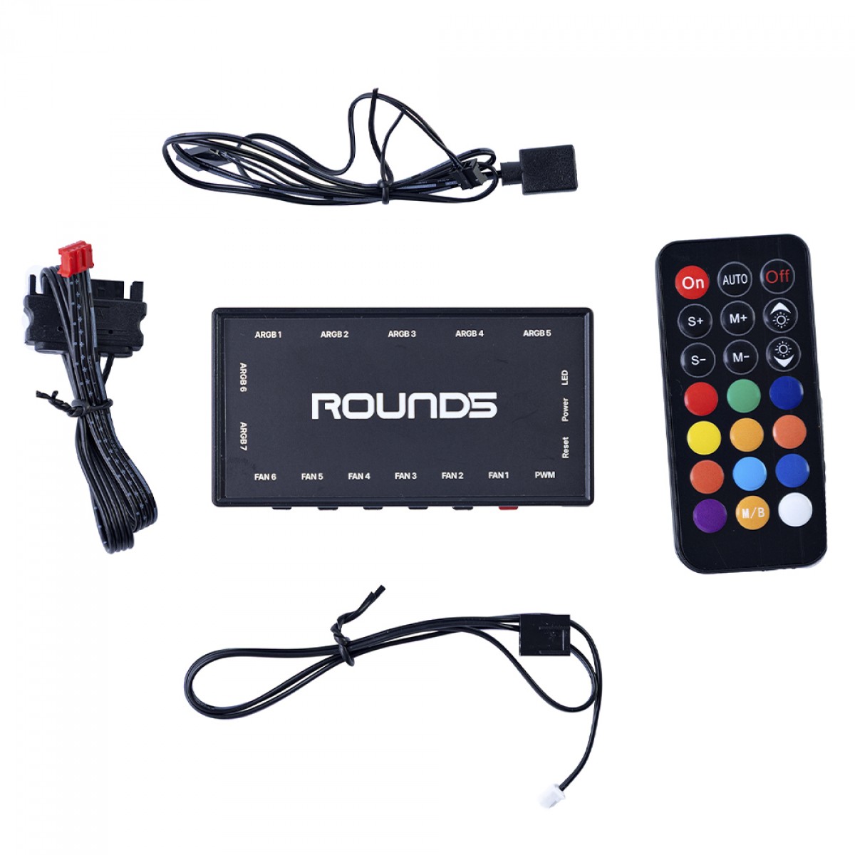 Controladora Round5 Black, ARGB, PWM, Preto, R5-CONTROLLER-ARGB-B-2207
