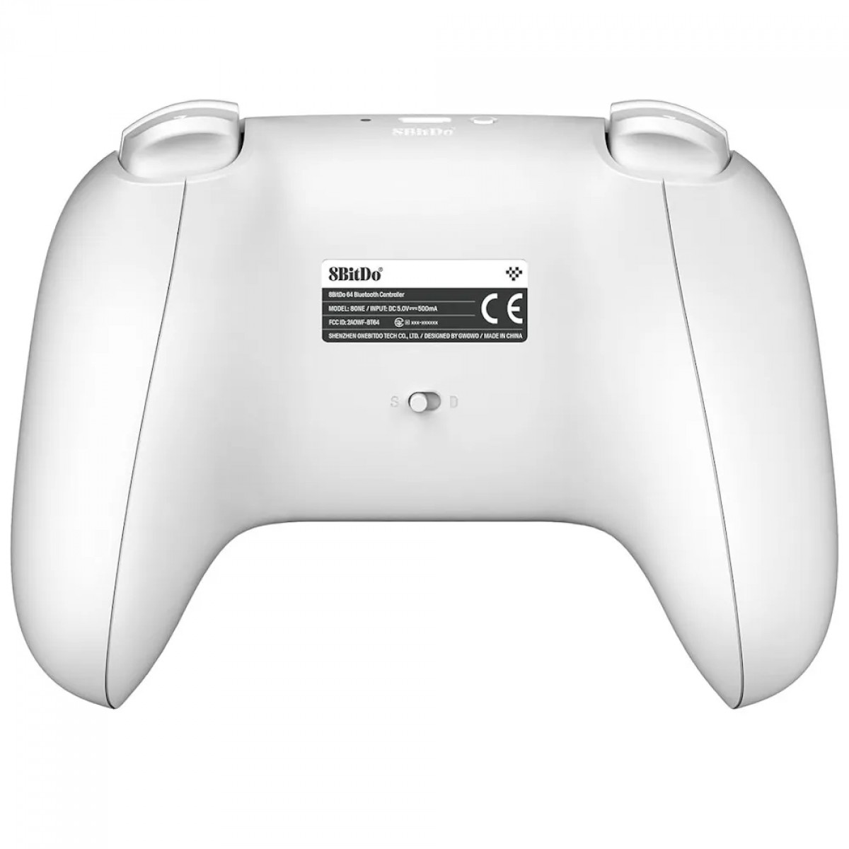 Controle 8BitDo 64, Bluetooth, Analogue3D, Android, Switch e Windows, Branco, 80NE02
