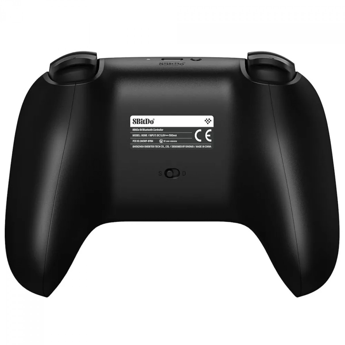 Controle 8BitDo 64, Bluetooth, Analogue3D, Android, Switch e Windows, Preto, 80NE01