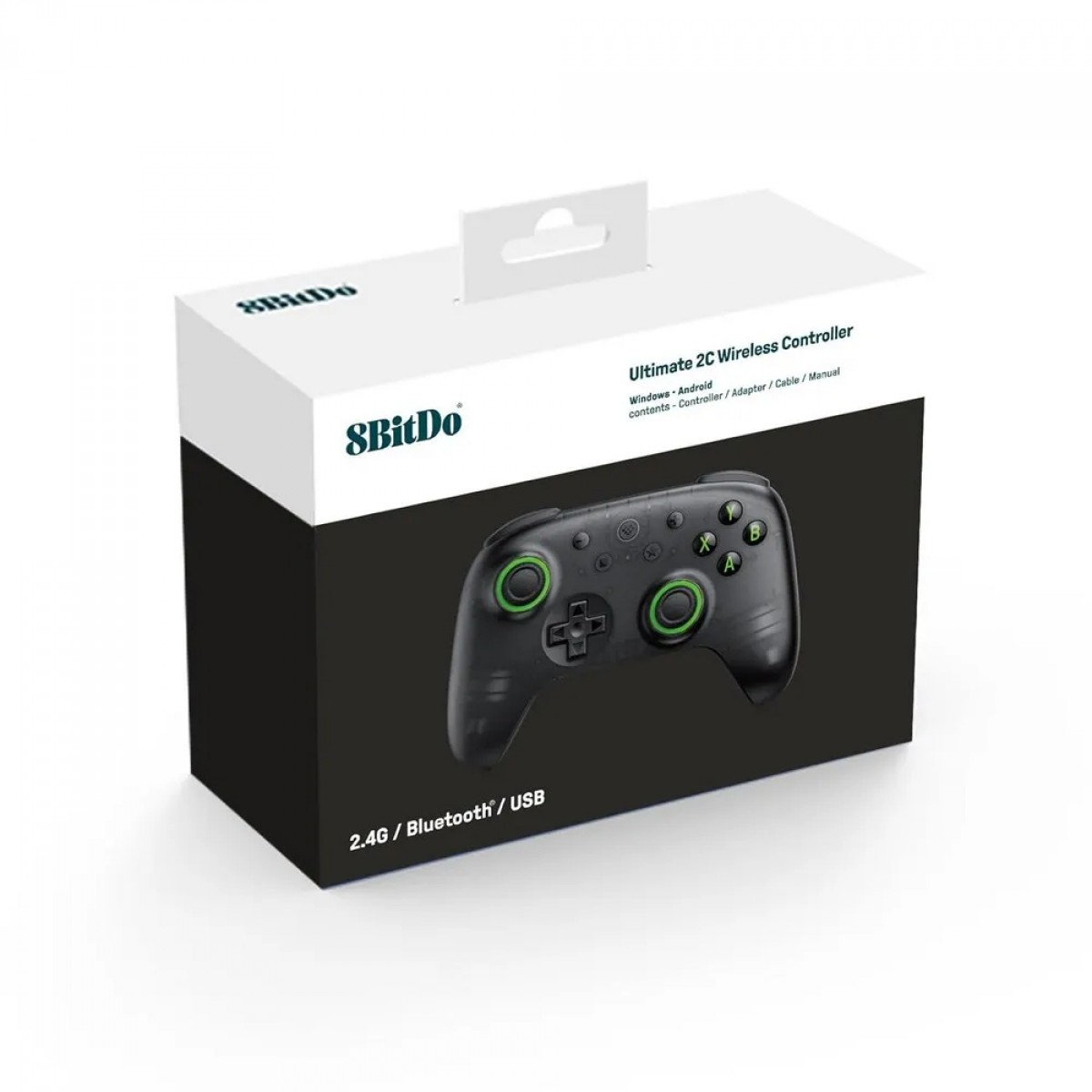 Controle 8BitDo Ultimate 2C, Wireless, Bluetooth, USB, Hall Effect, T Black, 81HD08G