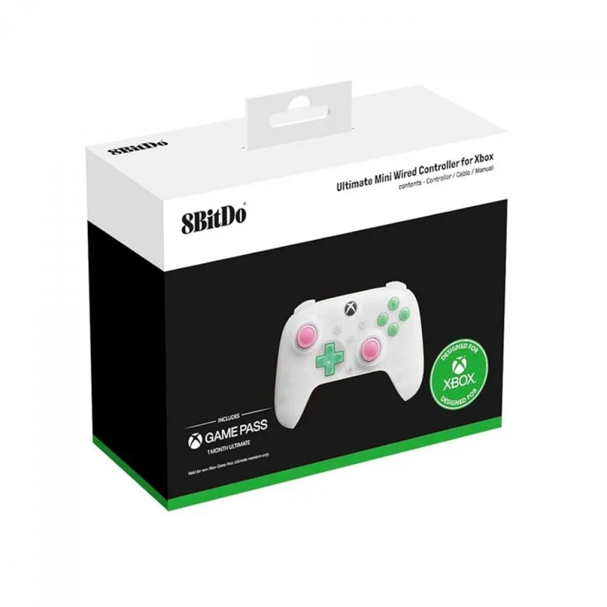 Controle 8BitDo Ultimate Mini, USB, RGB, Para Xbox, Translucent White, 82CC01D