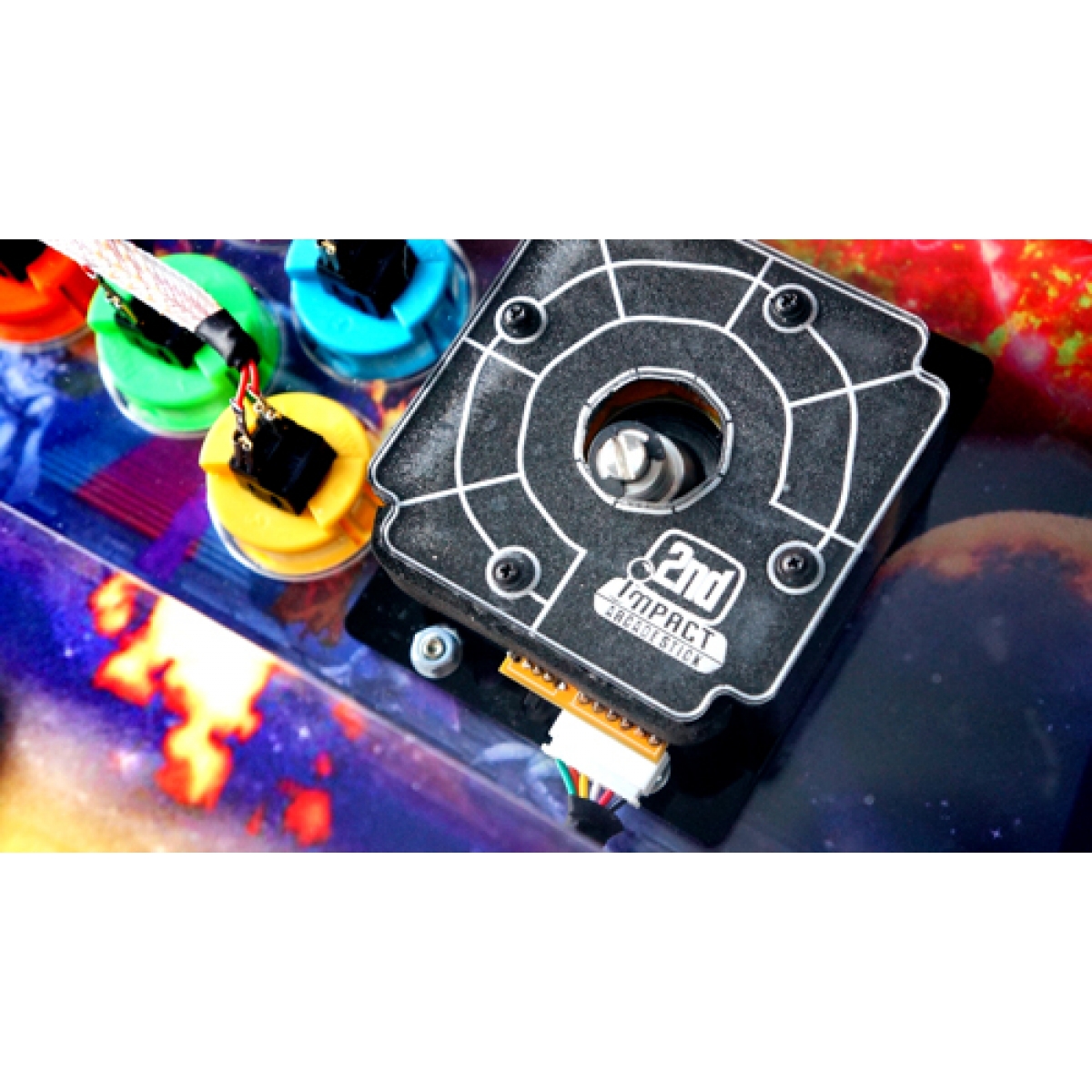 Controle Arcade para PC, PS3 e PS4 2ND Impact Falcon Full Acrílico Manche Optico Silent
