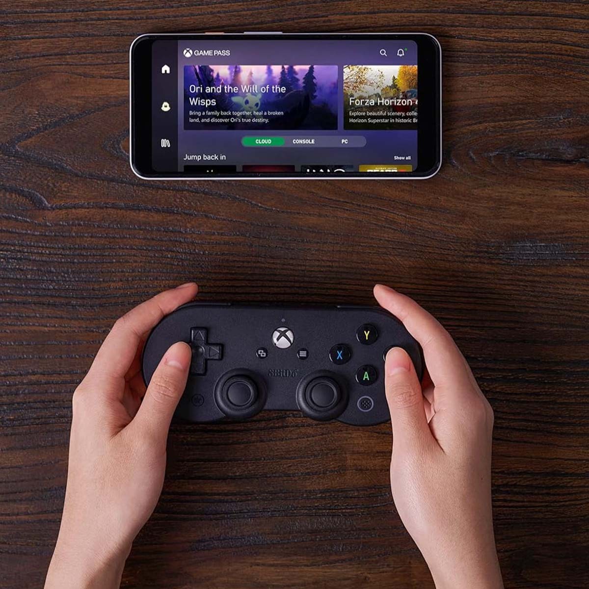 Controle Gamer 8BitDo SN30 PRO, Sem Fio, Bluetooth, Xbox Cloud Gaming, Android, iOS, Black