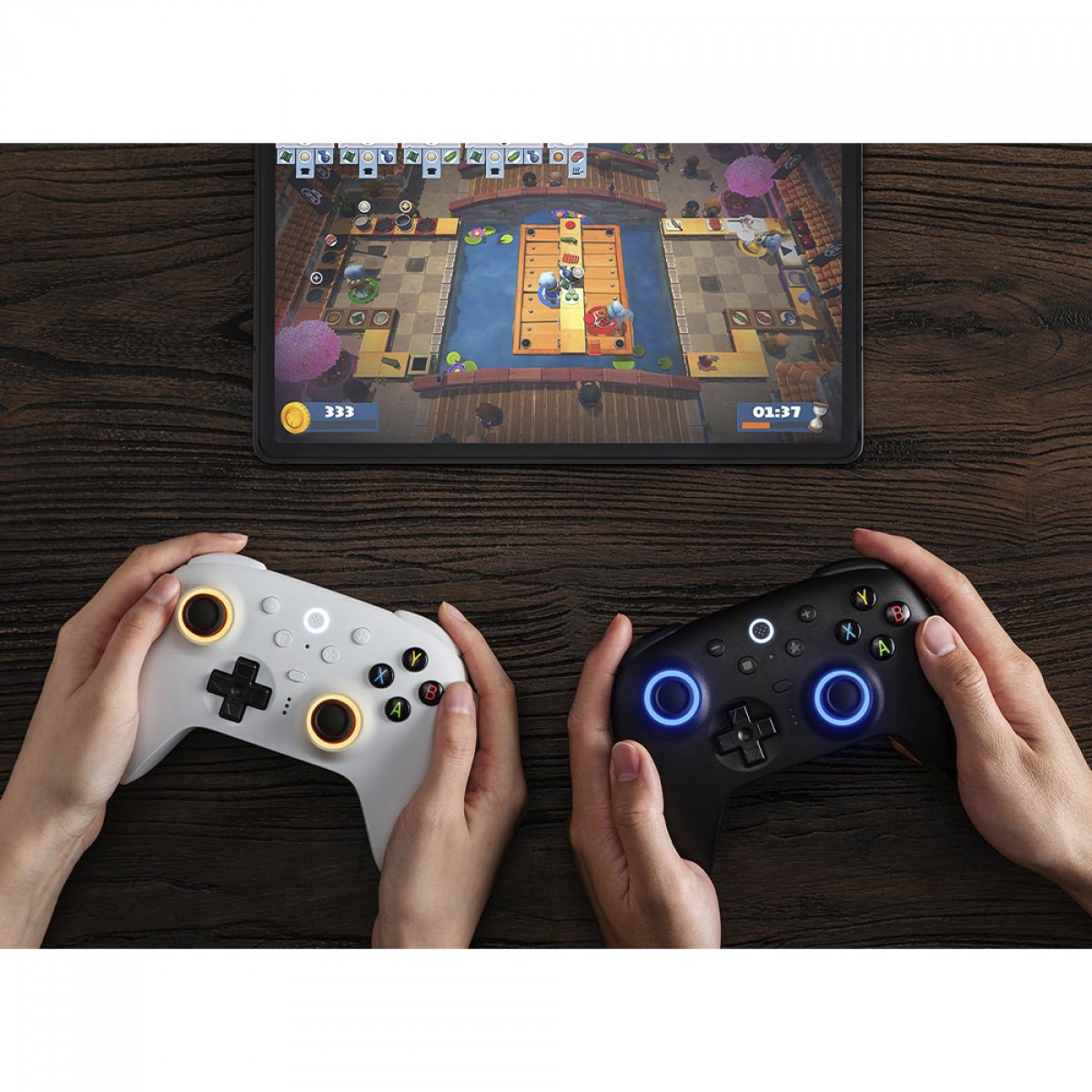 Controle Gamer 8BitDo Ultimate 2, RGB, Wireless, Bluetooth, Windows/Android/iOS, Hall Effect, Branco, 81HE01