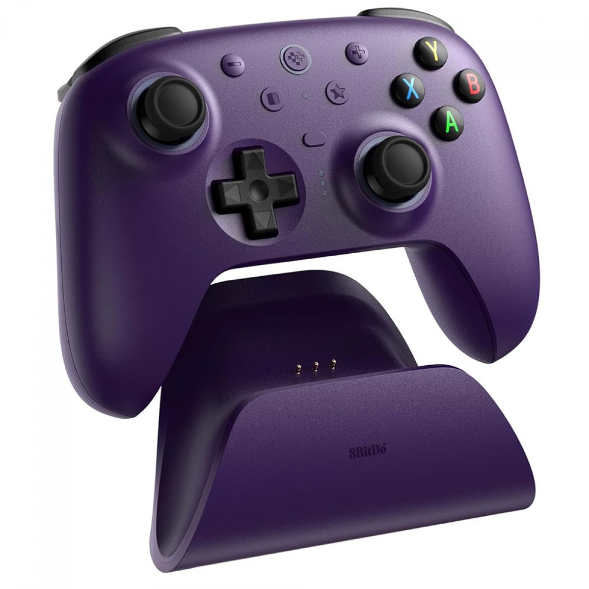 Controle Gamer 8BitDo Ultimate 2, RGB, Wireless, Bluetooth, Windows/Android/iOS, Hall Effect, Roxo, 81HE03