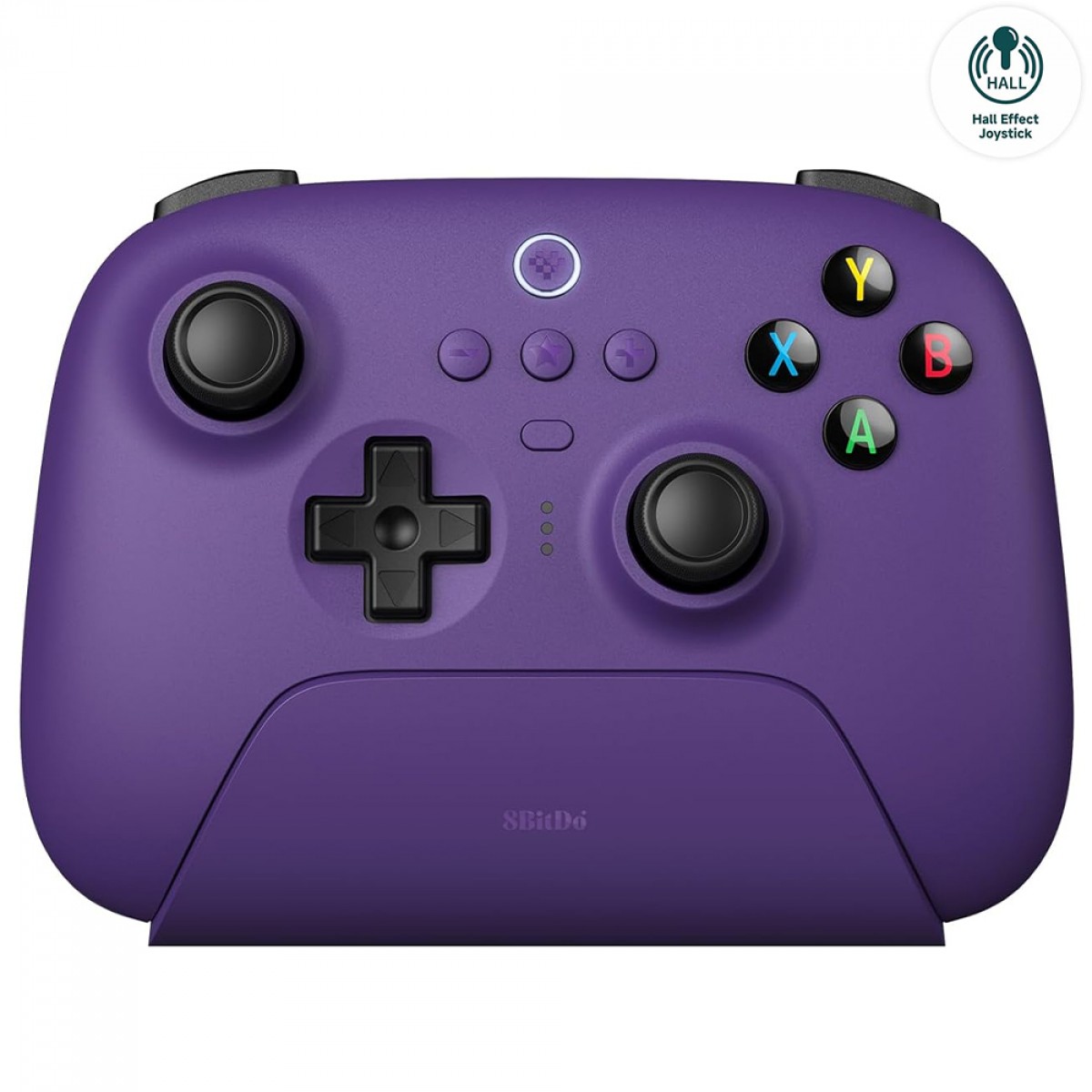Controle Gamer 8BitDo Ultimate 2.4G Wireless, Bluetooth, Windows, Android, Apple, SteamOS, Hall Effect, Roxo, 81HA09