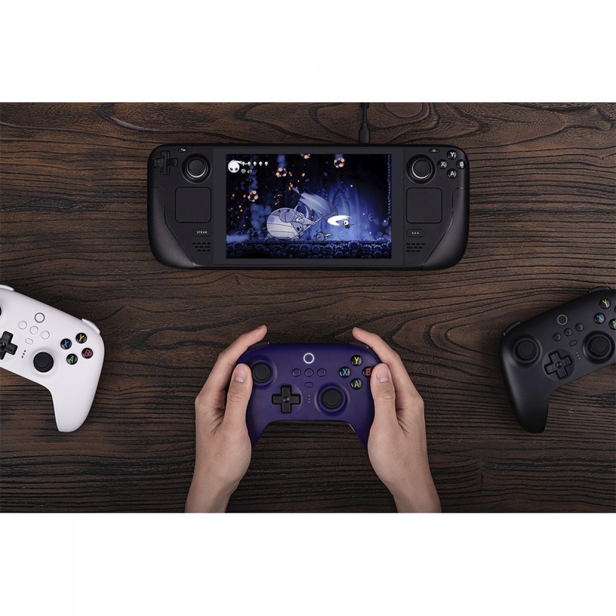 Controle Gamer 8BitDo Ultimate 2.4G Wireless, Bluetooth, Windows, Android, Apple, SteamOS, Hall Effect, Roxo, 81HA09