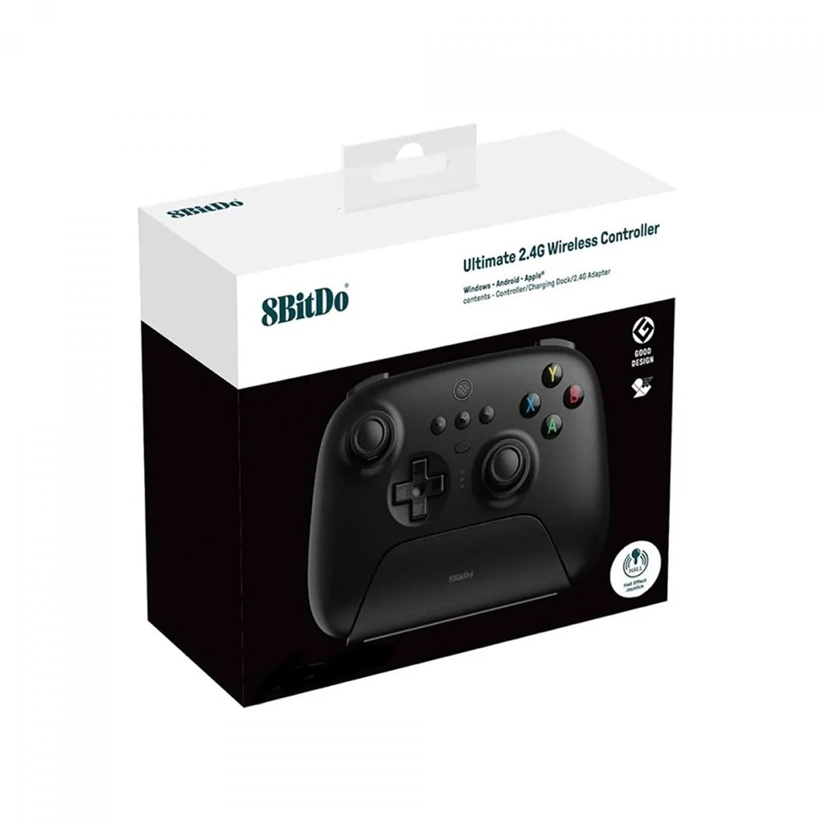 Controle Gamer 8BitDo Ultimate 2.4G Wireless, Windows, Android, Apple, SteamOS, Hall Effect, Preto, 81HA08