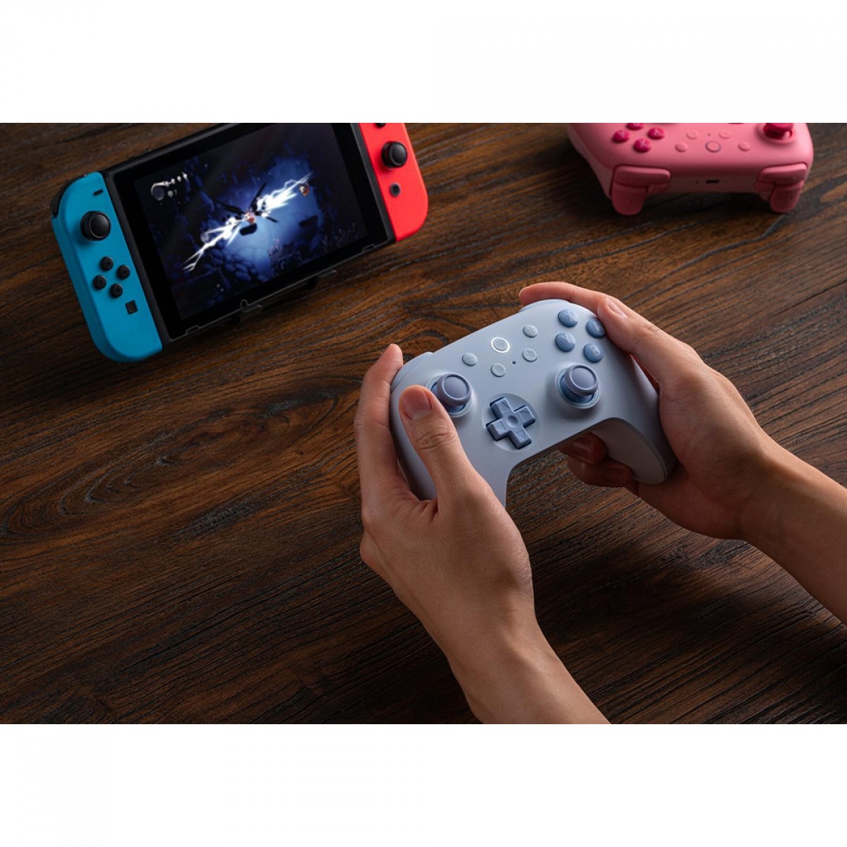 Controle Gamer 8BitDo Ultimate 2C Para Nintendo Switch, Bluetooth, Hall Effect, Azul, 80NC01