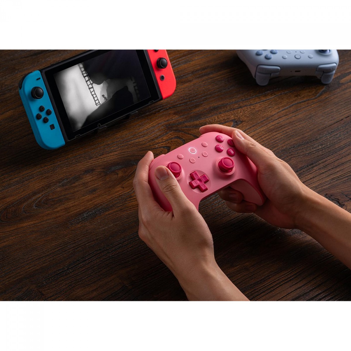 Controle Gamer 8BitDo Ultimate 2C Para Nintendo Switch, Bluetooth, Hall Effect, Rosa, 80NC02