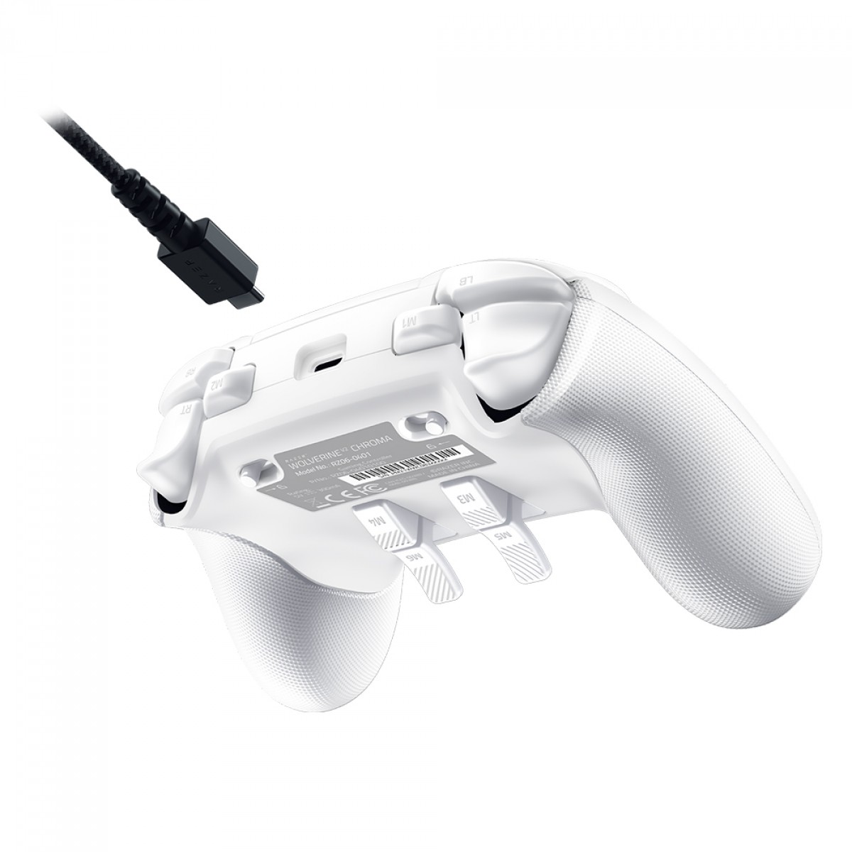 Controle Gamer Razer Wolverine V2, Chroma RGB, Para Xbox e PC, USB, White, RZ06-04010200-R3U1