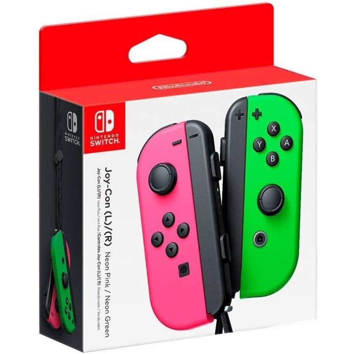 Controle Nintendo Joy-Con, Sem Fio, Nintendo Switch, Green/Pink, HBCAJAHA1