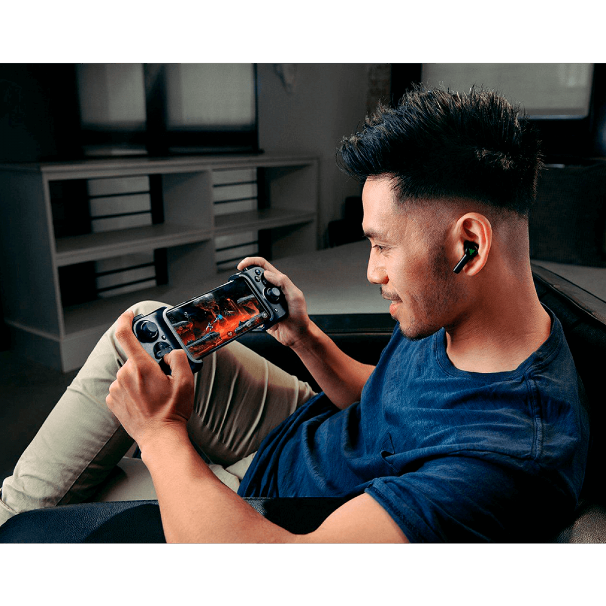 Controle Razer Kishi, Mobile, Para Iphone, IOS, Black, RZ06-03360200-R3U1