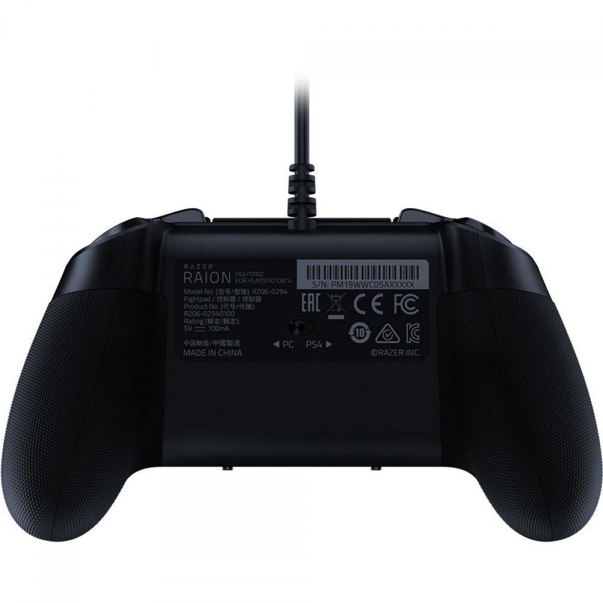 Controle Razer Raion Fightpad Para PS4 e PC, USB, Black, RZ06-02940100-R3G1