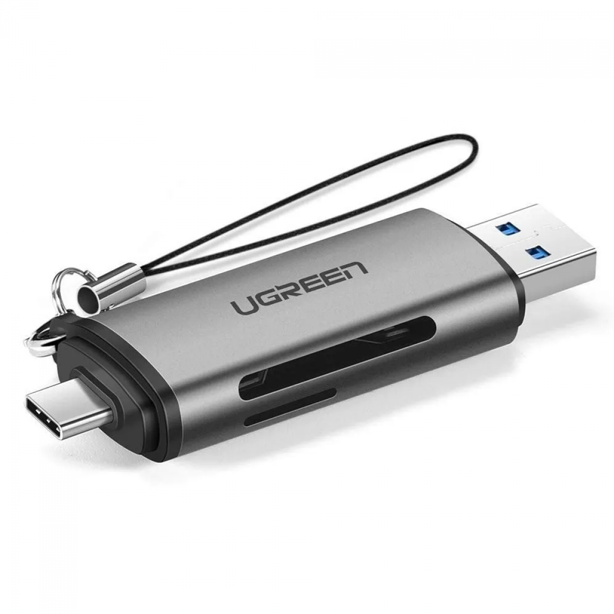 Conversor Ugreen, Leitor de cartão de Memória TF + SD Para USB-C ou USB 3.0, CM184, 50706