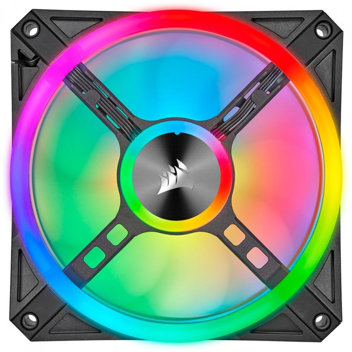 Kit com 3 Coolers FAN Corsair iCUE QL120 RGB, 120mm, CO-9050098-WW