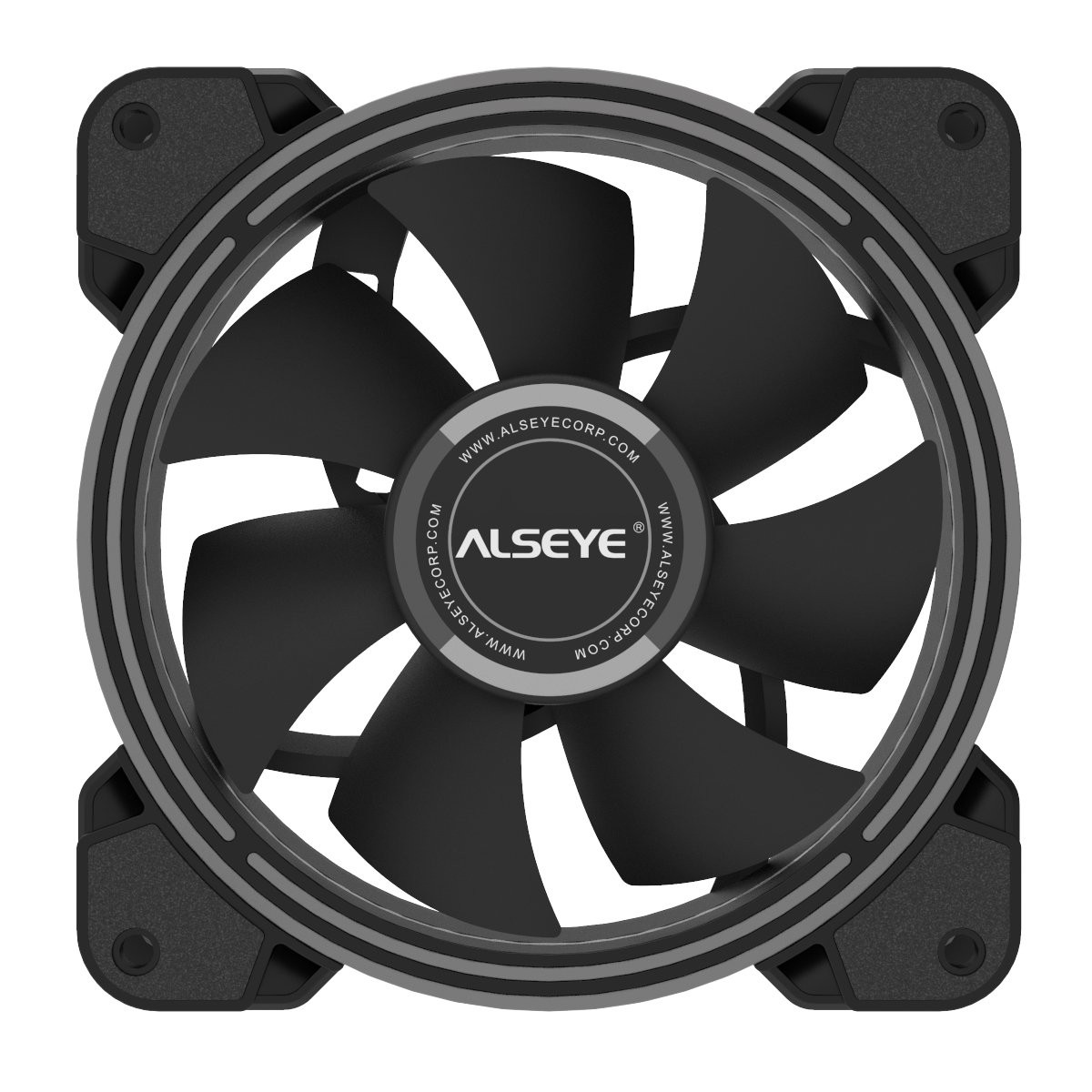 Cooler para Gabinete Alseye Halo 4.0 Black, RGB, 120mm