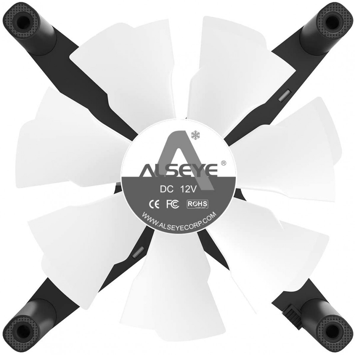 Cooler para Gabinete Alseye X12, ARGB, White, 120mm